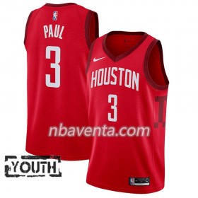 Camiseta Niños Houston Rockets Chris Paul 3 2018-19 Nike Rojo Swingman